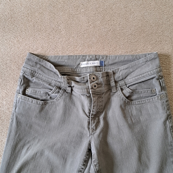 Smart Set Jeans Boot Cut Womens Size 11 Y2K 90's Grey Taupe Colour Stretch Denim - Picture 2 of 13